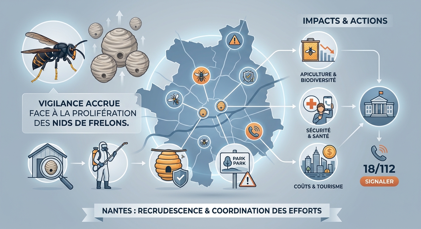 Nantes : Vigilance Accrue Face à la Prolifération des Nids de Frelons